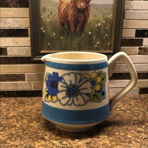 Sadler Floral Ceramic Sugar Bowl 1930 Blue Band